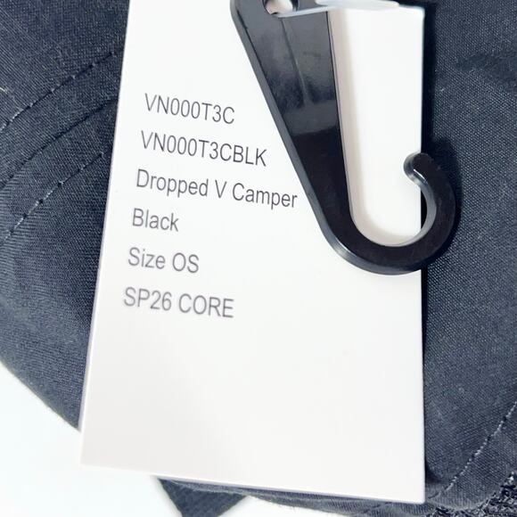 Vans Off The Wall Dropped V Camper Hat Cap Nylon Black Blue Logo Strapback New - Picture 7 of 7